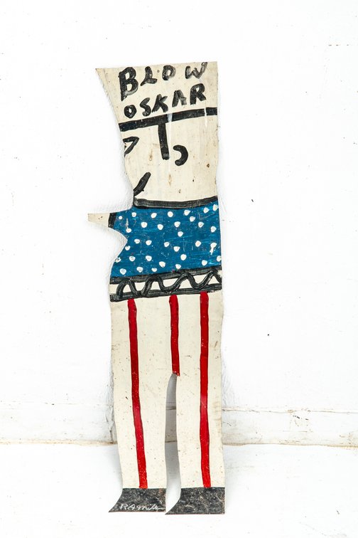 Original R A Miller - Blow Oskar Painted Cut Out