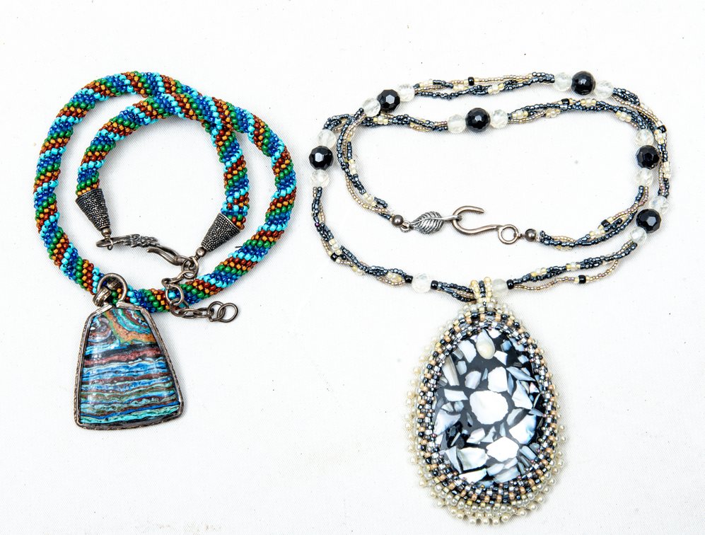 Two Custom Beadwork Necklaces- D. Claridad