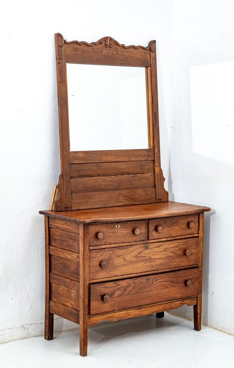 Solid Wood Dresser w/ Mirror