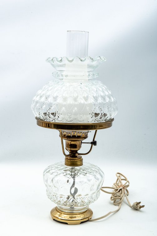 Clear Glass Hurricane Lamp
