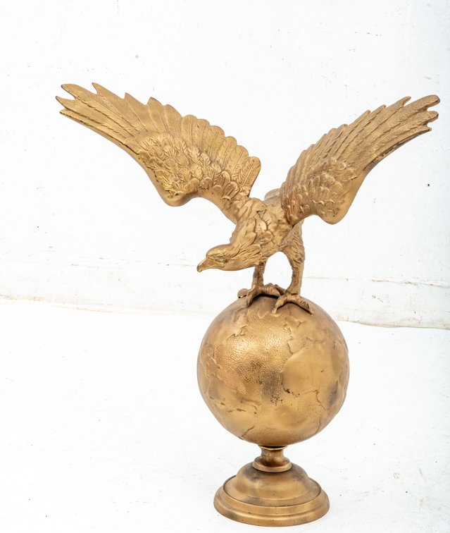Metal War Eagle on Globe