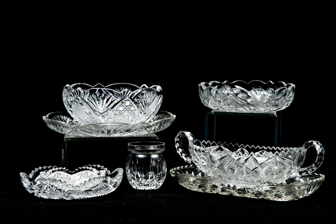 Cut Crystal Serveware Pieces & More