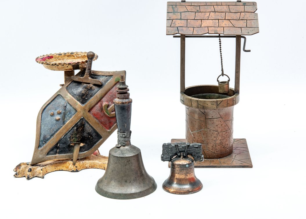 Iron Candle Holder, School Bell, Brass Well ...