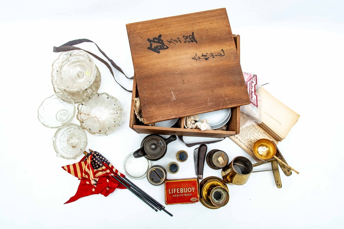 Advertising Barrel Bank, China Dishes, Lifebuoy Soap, & More