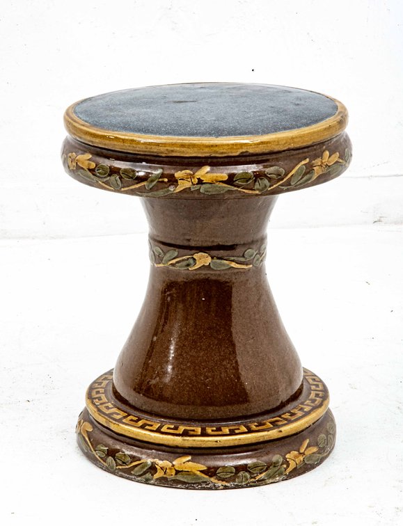 Glazed Terracotta Garden Stool