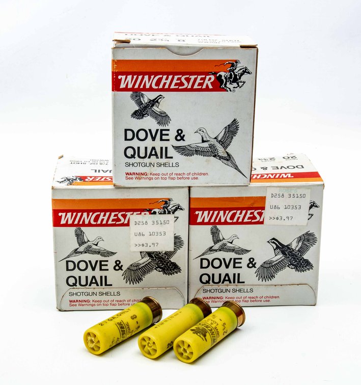 68 Rounds of Winchester 20G Dove & Quail 7/8oz