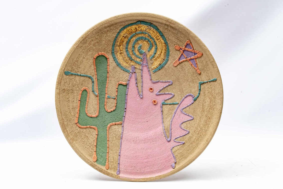 Coyote Howling at The Moon Decorative Bowl