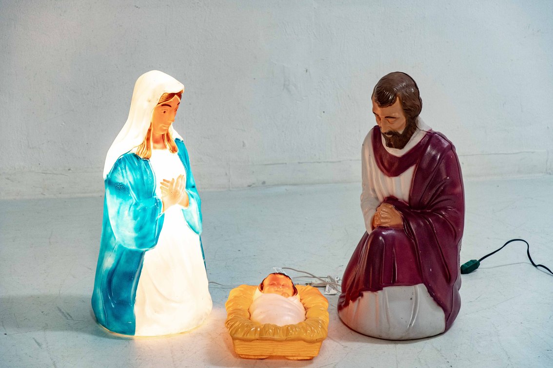 General Foam Plastics Blow Mold Mary, Baby Jesus, & Joseph