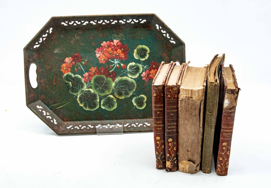 Mark Twain, Swiss Family Robinson, & Toleware Tray