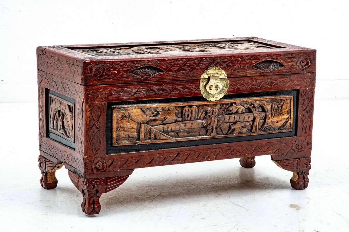 Small Carved East Asian Trunk