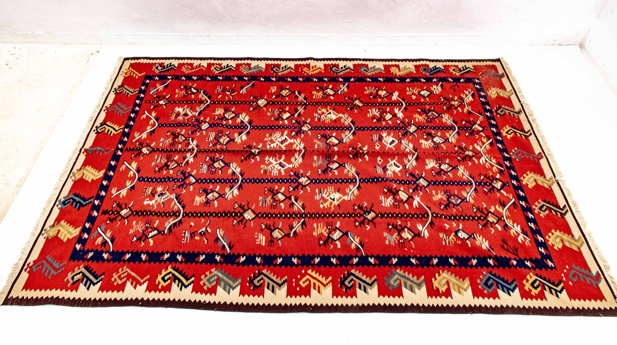 Red Kilim Area Rug