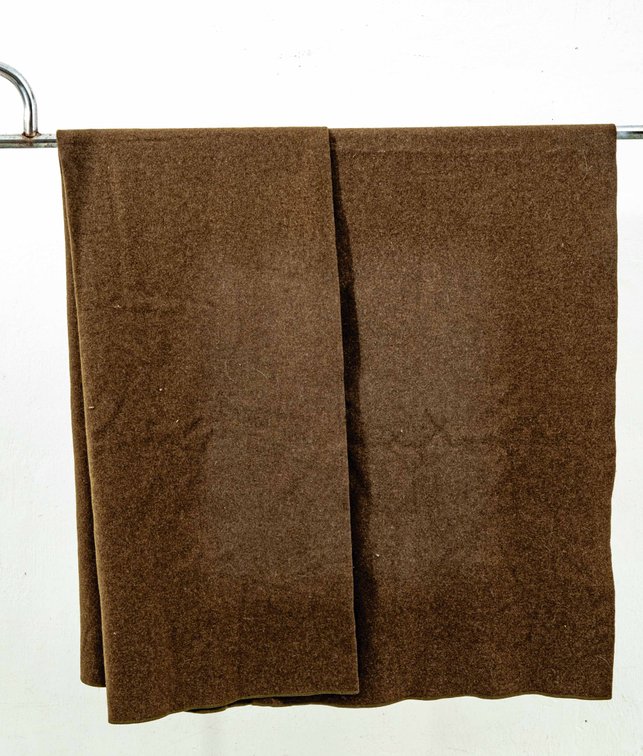 Wool Olive Drab Green Blanket - Probably Military