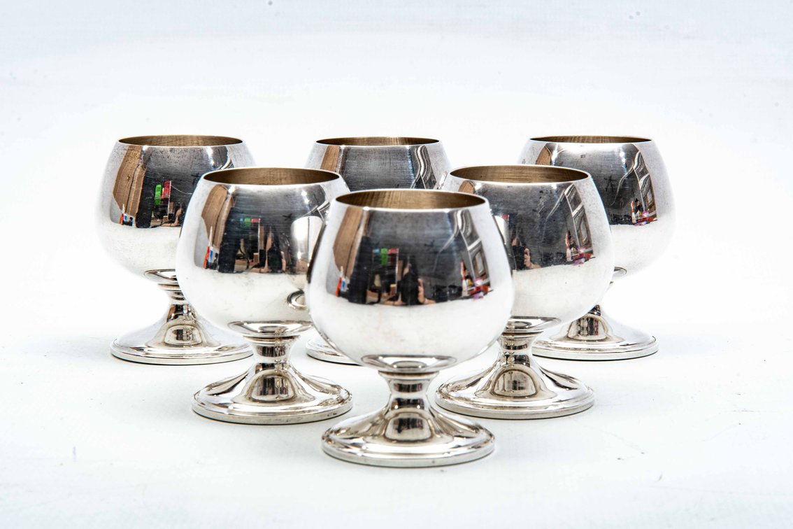 Six Sterling Cordials - Revere Silversmiths