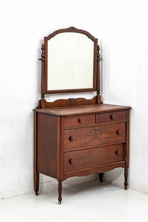 Antique Dresser w/ Swivel Mirror