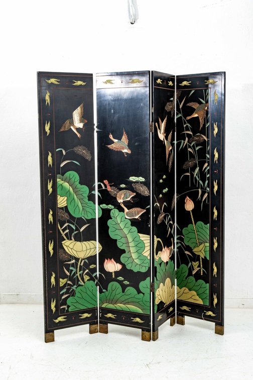 Ducks in Flight East Asian Folding Divider/Screen