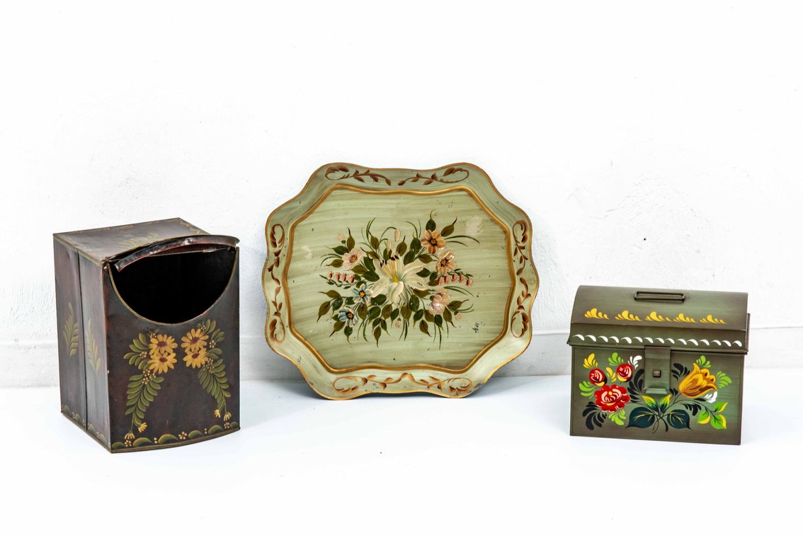 Painted Toleware-Style Boxes & Trays