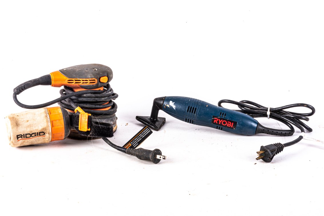 Ridgid Orbital Sander & Ryobi Detail Sander