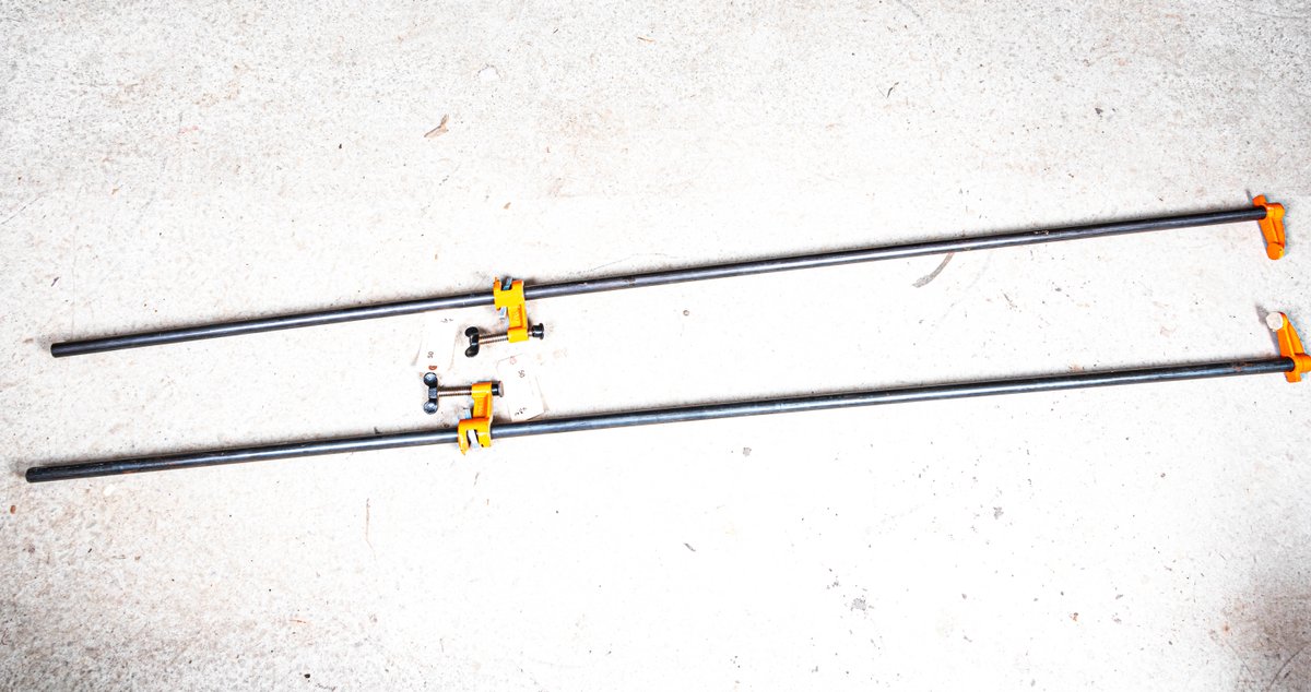 Pair of 90" Pipe Clamps