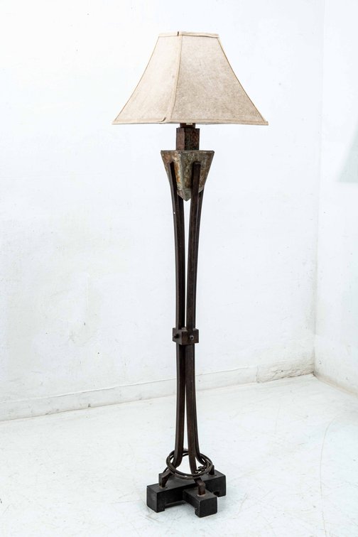 Pair of Uttermost Slate Metal Floor Lamp *