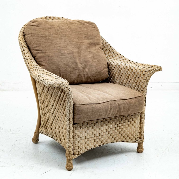 Lloyd Loom All Weather Wicker Chair w/ Cushions