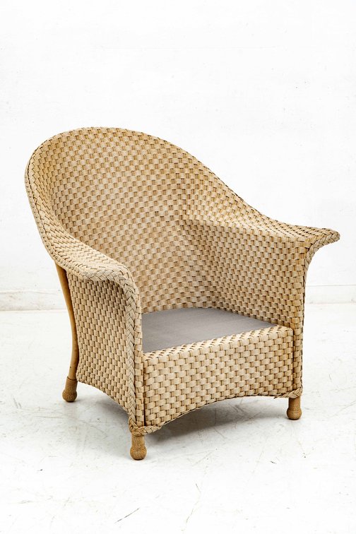 Lloyd Loom All Weather Wicker Chair w/ Cushions