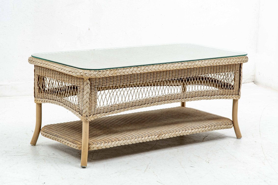 Lloyd Flanders All Weather Wicker Coffee Table