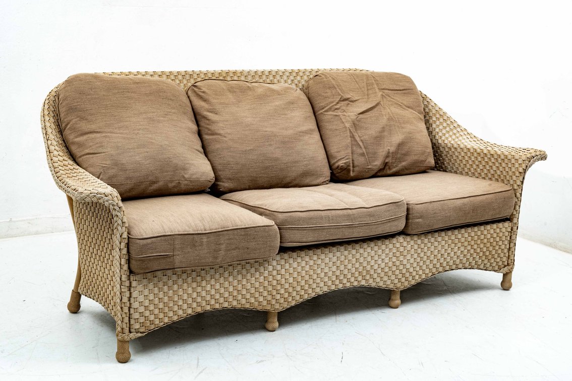 Lloyd Loom Hand Made All Weather Wicker Sofa