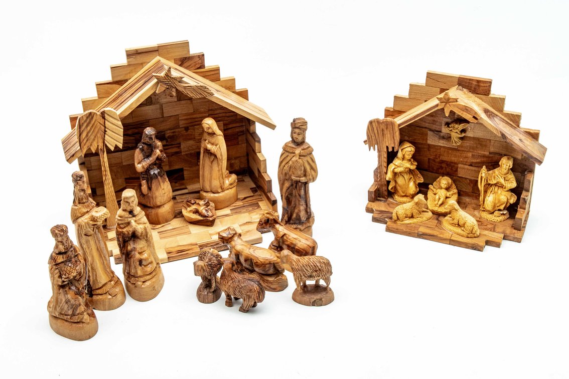 2 Wooden Nativity Sets