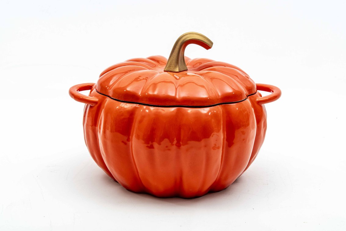 Cook's Essentials 3.5qt. Cast Iron Pumpkin Pot