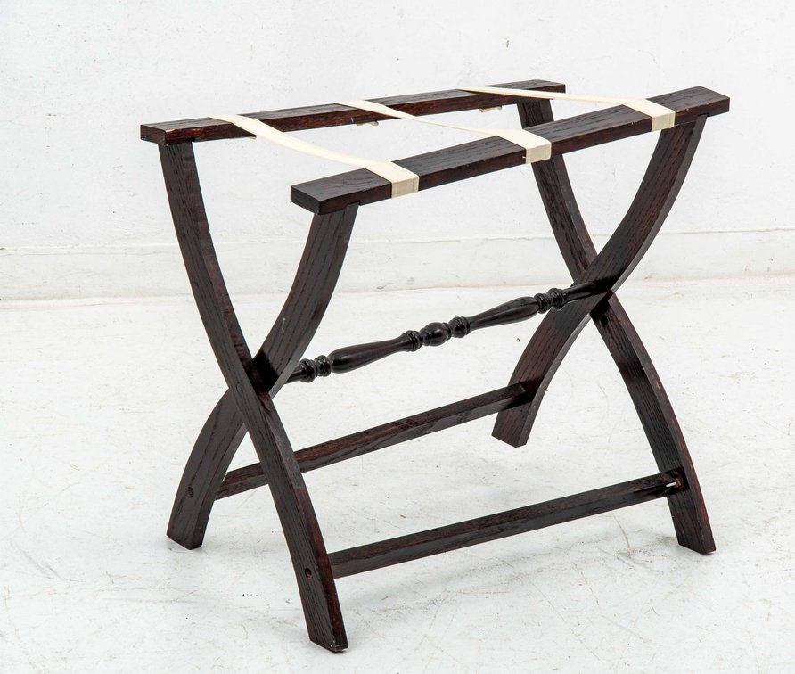 Dark Stained Luggage Rack