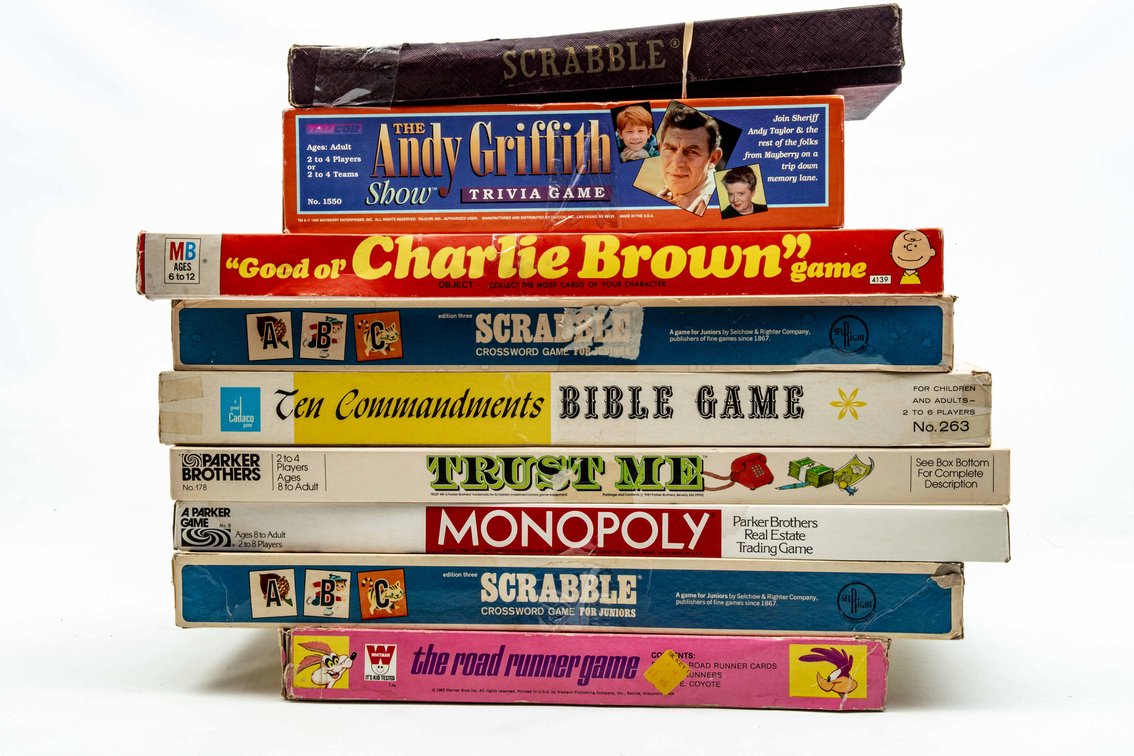 Mostly Vintage Board Games: Road Runner Game, Andy Griffith, Charlie Brown & More