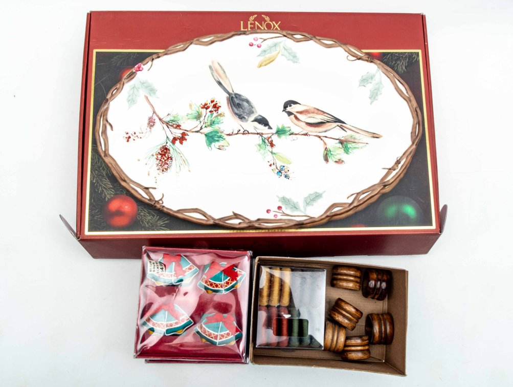 Lenox Platter and Napkin Rings