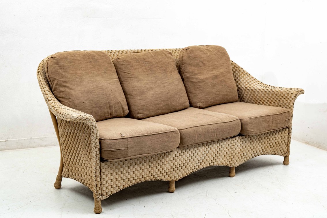 Lloyd Loom Hand Made All Weather Wicker Sofa