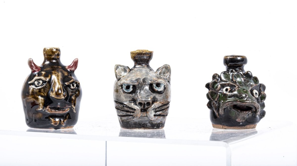 3 Noel Benedict Highly Detailed Mini Face Jugs