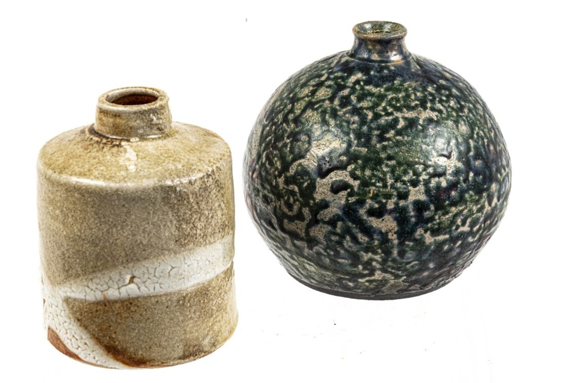 2 Noel Benedict Vases - Bulbous & Cylinder