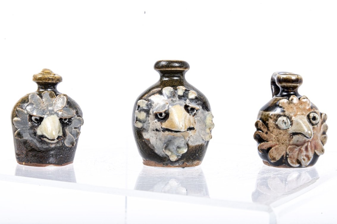 3 Noel Benedict Highly Detailed Mini Face Jugs
