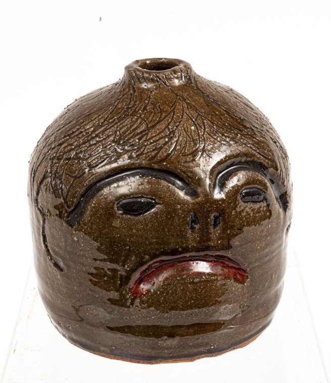 Reggie & Flossie Meaders Frowning Face Jug