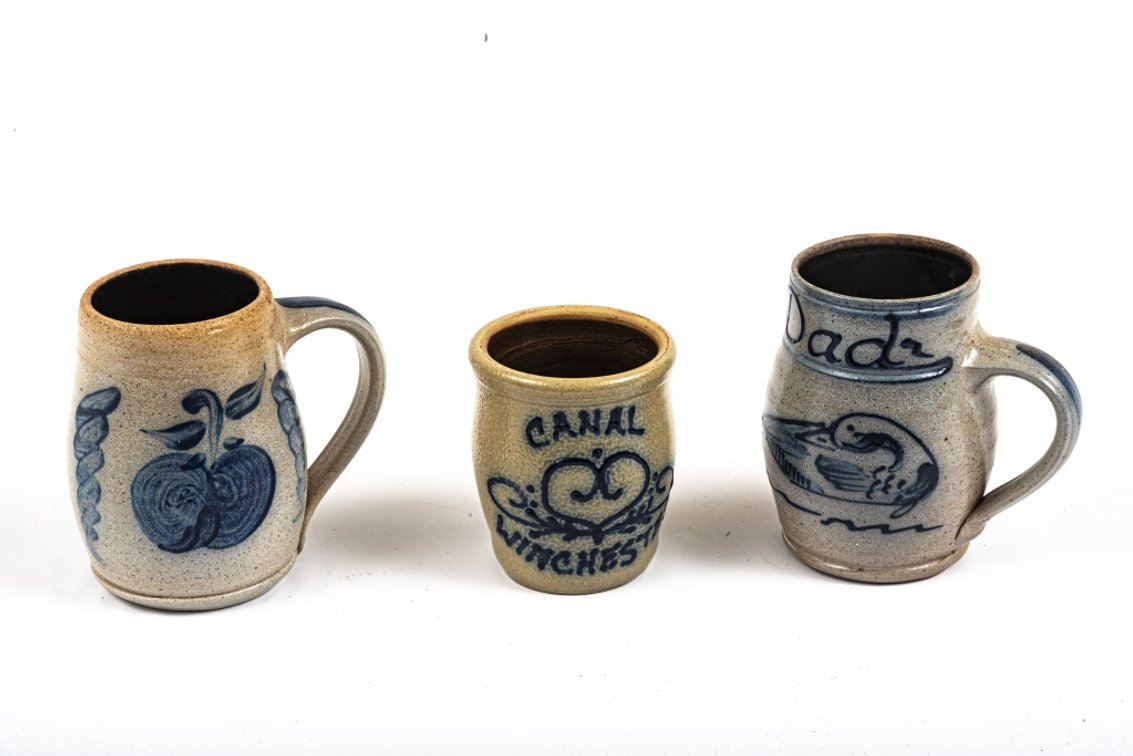 2 Rowe Pottery Mugs & Maple City Pottery Pc