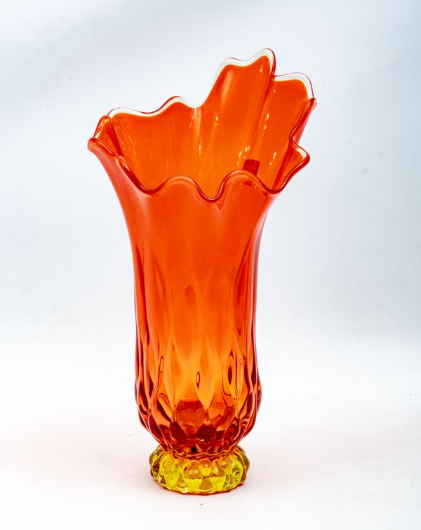 MCM Viking Pulled Bubble Base Swung Vase
