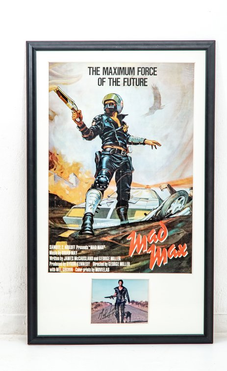 Original* Mad Max Poster w/ Mel Gibson Autograph*