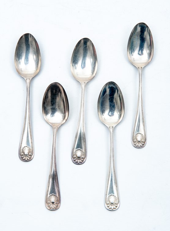 Five Whiting Sterling Spoons- 81.5 Grams