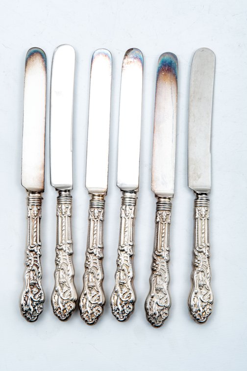 Six Gorham Sterling Butter Knives