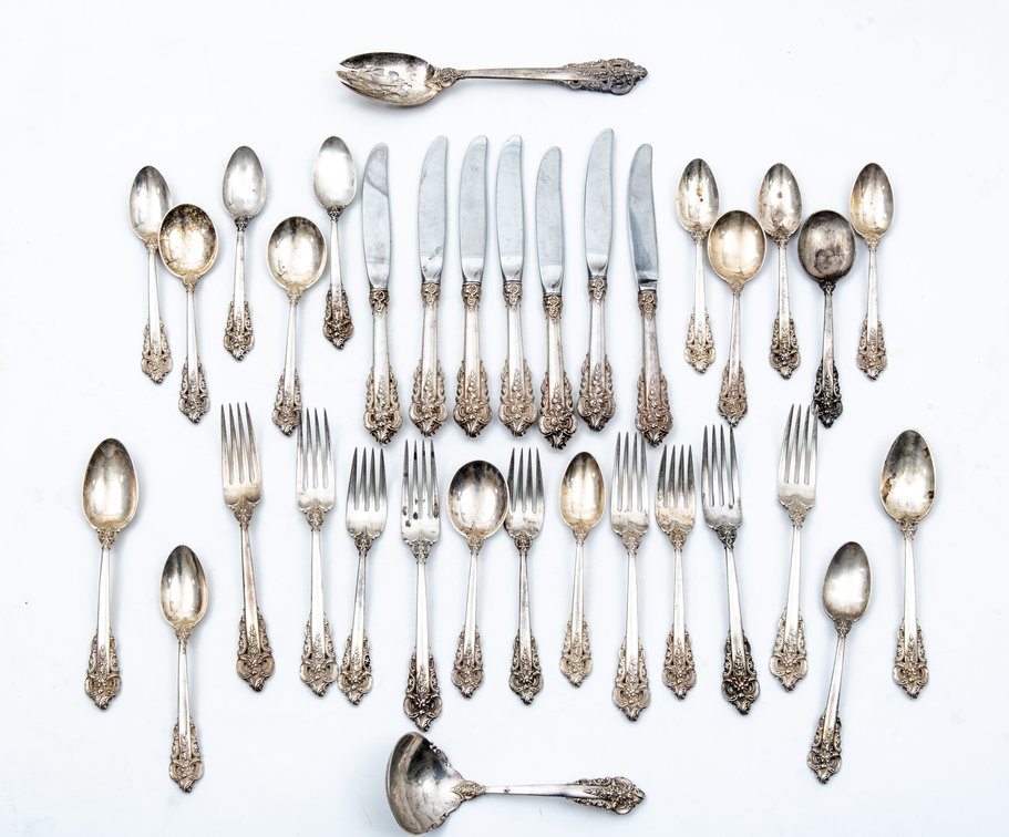 Wallace Sterling Silver Flatware Set- 1361 Grams
