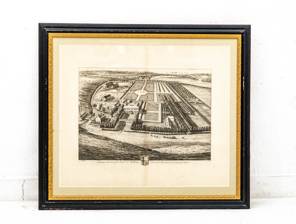 Knyff & Kip Engraving: Folkington, Seat of the Hon