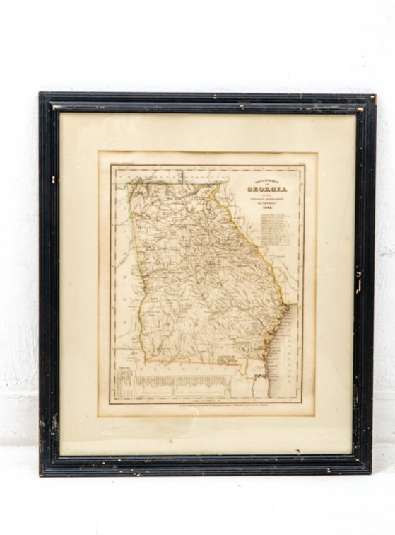 1845 Map of U.S. Georgia Map in German