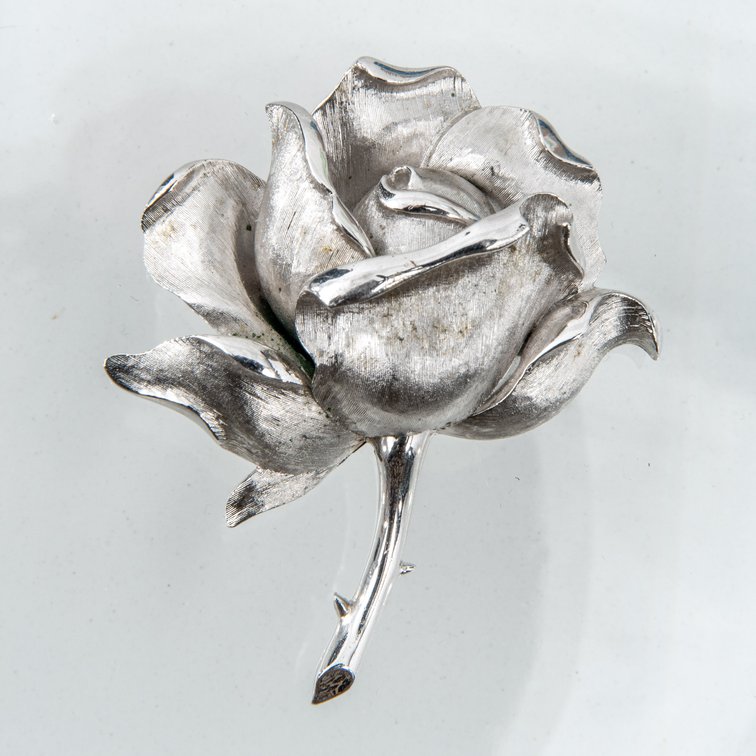 Crown Trifari Rose Broach