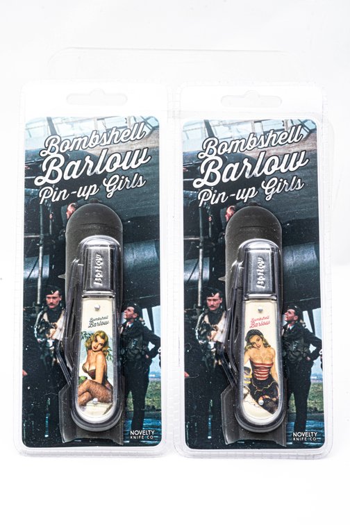 2 Bombshell Barlow Pin-Up Girl Pocket Knives NIP