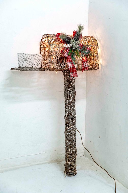 Rustic Lighted Animated "Mailbox"