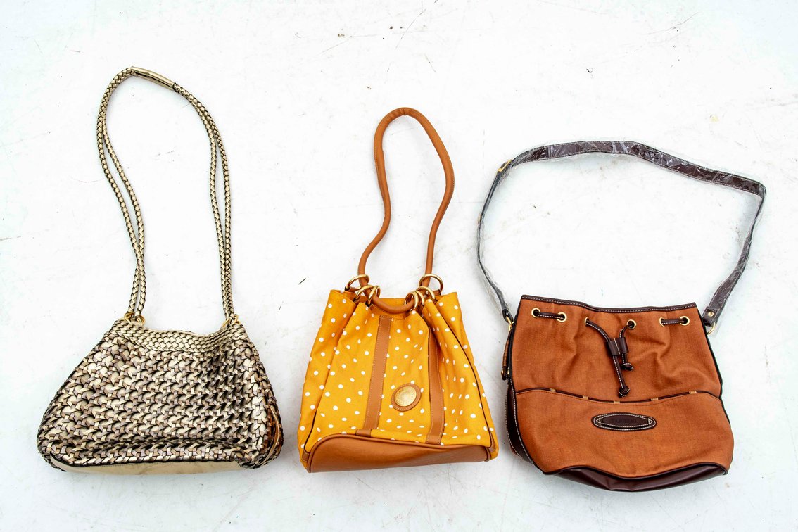 Taichini Tote, Yellow Capezio, & Braided Purse