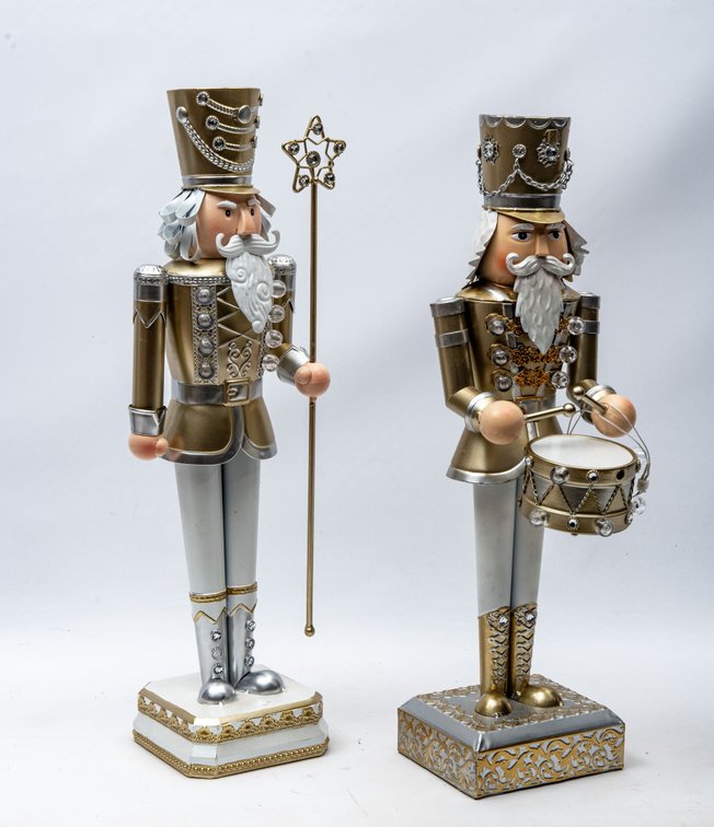 Champagne Nutcracker Pair